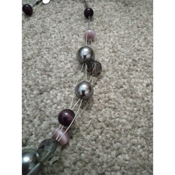 Necklace by Lia Sophia silver/plum/pink - Picture 2 of 5